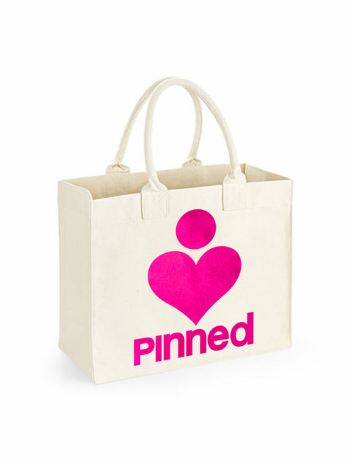 Tasche Quadratisch PiNNED Neon Pink Samt